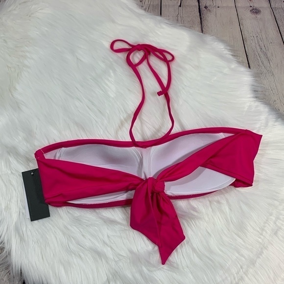 NWT Kenneth Cole Reaction Bright Pink Bandeau - Picture 4 of 6